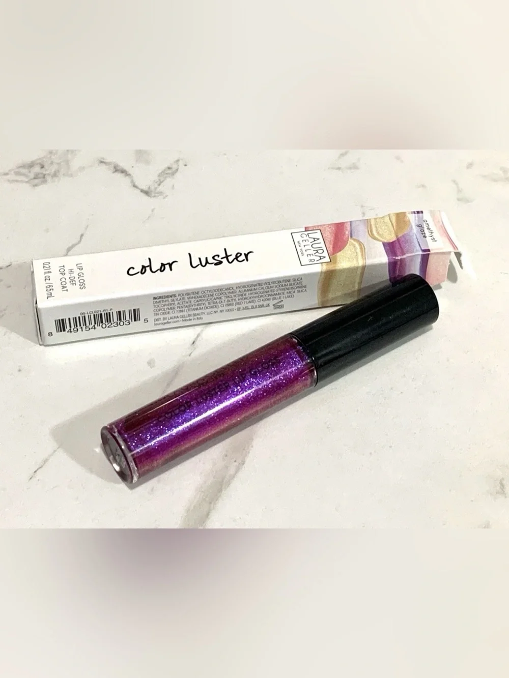 Laura Geller Color Luster Glitter Lip Gloss - Shimmery Violet Purple